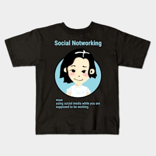 Funny Social Media Notworking Kids T-Shirt